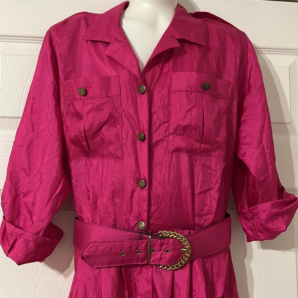 Sandy Sandy vintage pink jumpsuit with belt, size 8 - Picture 2 of 12
